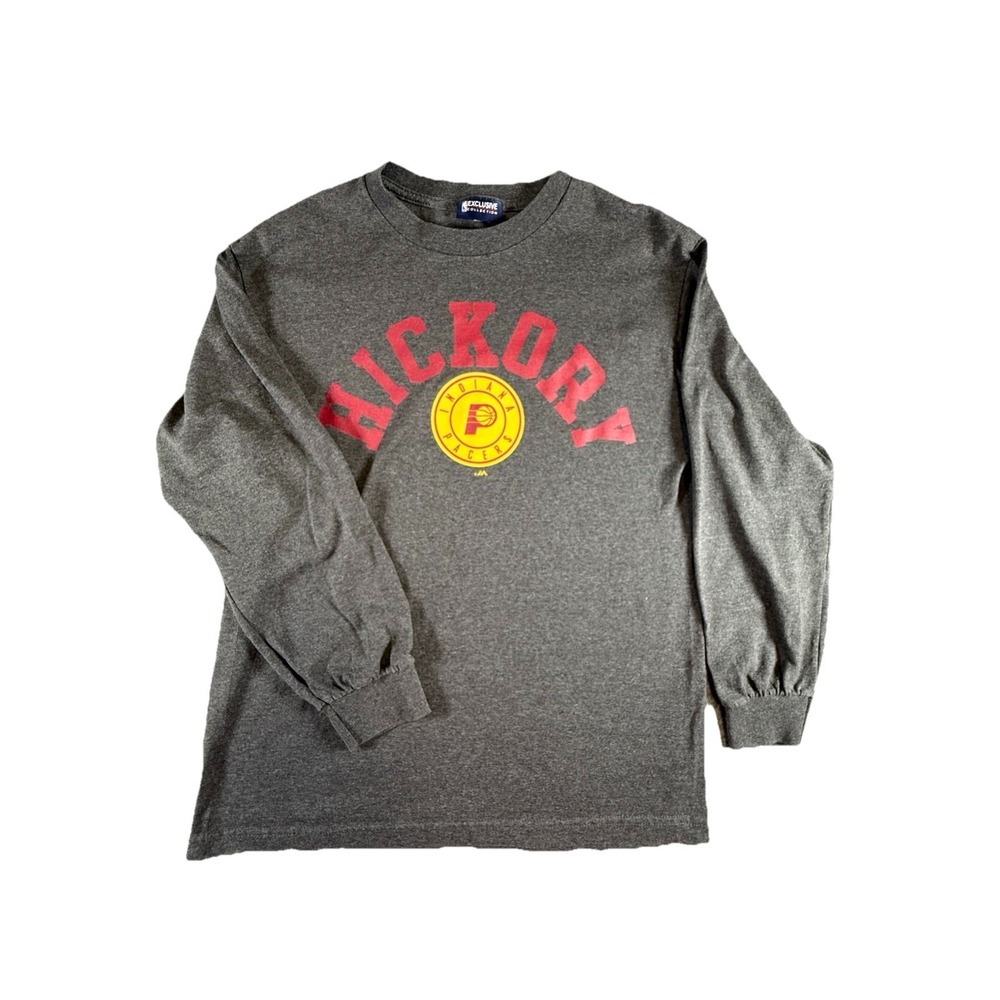 Indiana Pacers Crewneck Long Sleeve T-Shirt Hickory Exclusive NBA Basketball Med